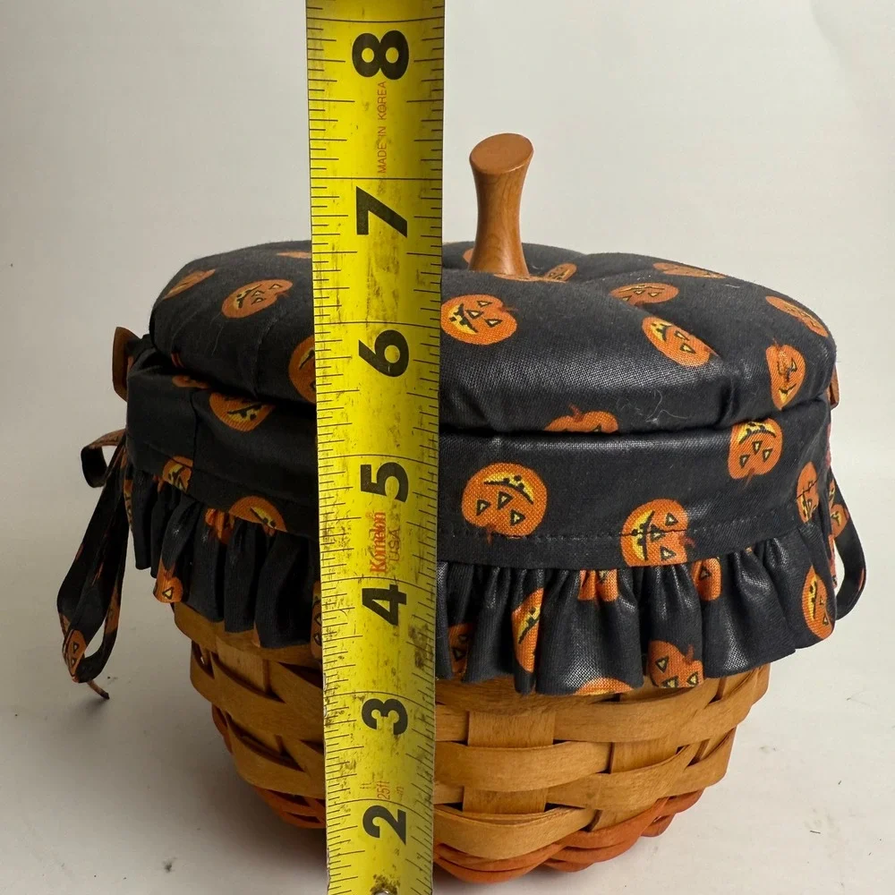 Longaberger 1996 Small Pumpkin Basket, Liner, Lid & Protector‎ Excellent